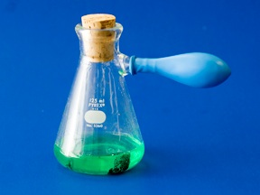 Copper Sulfate in Flask